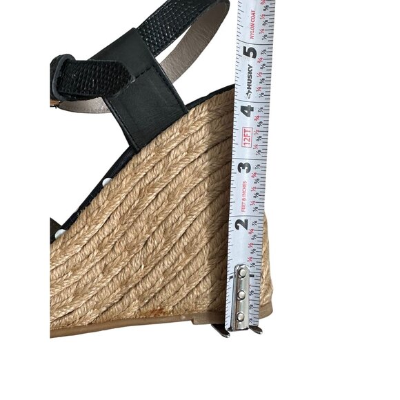 MARC BY MARC JACOBS Black Leather Espadrilles Wedges Size 6 - Picture 9 of 9